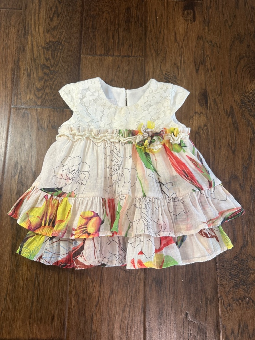 Floral Tiered Lace Dress